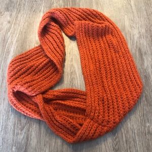 Knit infinity scarf.